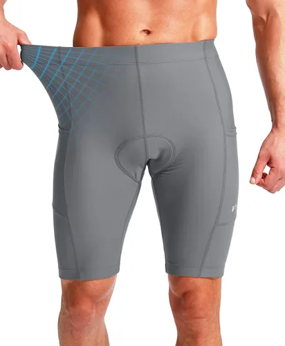 Vista 3 de Pantalones cortos de ciclismo para hombre con acolchado 3D para ciclismo de carretera, ciclismo de montaña, ciclismo UPF 50+, bolsillos