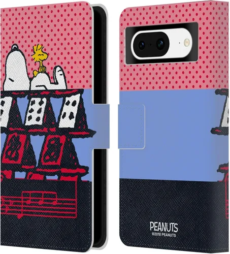 Vista 18 de Head Case Designs Officially Licensed Peanuts Charlie & Woodstock Nap Halfs and Laughs Leather Wallet Case Compatible with Google Pixel 8