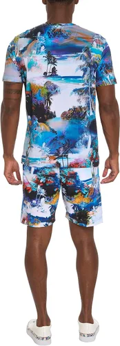Vista 3 de Robert Graham Camiseta gráfica de punto Scenic Escape SS para hombre