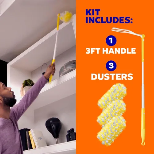 Vista 16 de Kit de plumero Swiffer con mango extensible de 3 pies