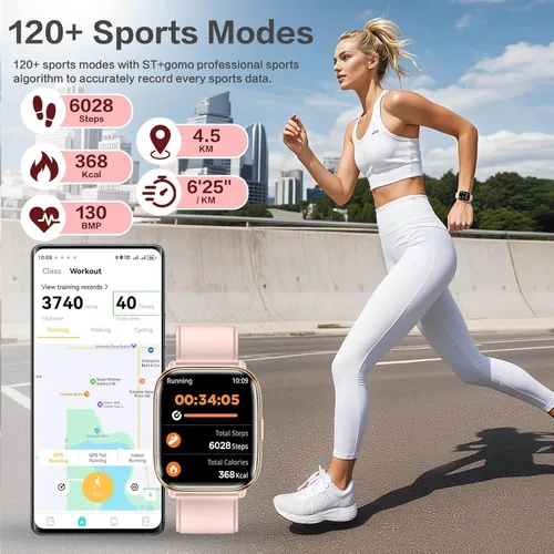 Vista 7 de 2025 Smart Watches for Women, 1.75'' Lightweight Smartwatch Women with Da GPT AI, 24/7 Sleep/ Heart Rate/ SpO2/ Blood Pressure Monitor, 120
