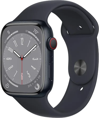 Vista 11 de Apple Watch Series 8 [GPS + Cellular 45mm] Reloj inteligente con caja de aluminio ROJA (PRODUCTO)RED con correa deportiva ROJA (PRODUCTO)RED-S/M.
