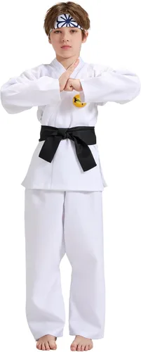 Vista 2 de Mahoon Karate Gi Costume for Kids with Belt & Headband