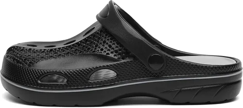 Vista 5 de SOSOWHLTE Zuecos con soporte de arco para hombre y mujer, zapatos de jardín, pantuflas de playa para exteriores con plantilla acolchada extraíble
