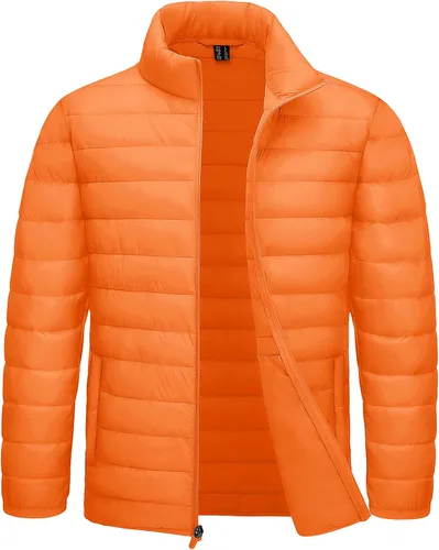 Vista 9 de TACVASEN Chaqueta Puffer Ligera para Hombre Chaquetas Acolchadas de Invierno Puffy Abrigadas Resistentes al Agua Resistentes al Viento Abrigos