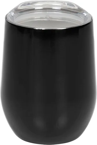 Vista 4 de FIFTY-FIFTY 11.8 fl oz doble pared aislada al vacío, vaso de vino, acero inoxidable, tapa a prueba de salpicaduras Borgoña
