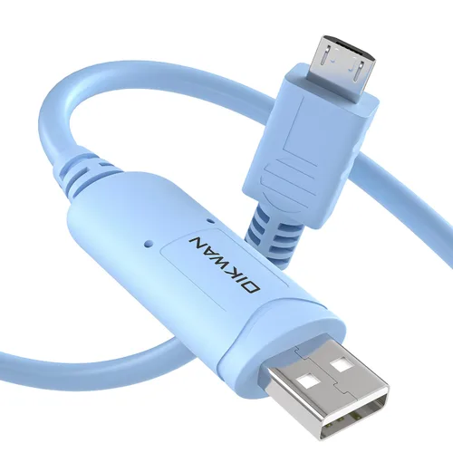 Vista 5 de Cable de consola USB a micro USB con chipset FTDI, adaptador de puerto serie RS232 para routers/switches Cisco, PLC, dispositivos de control