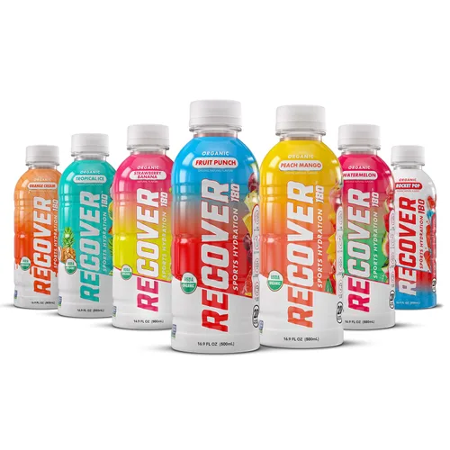 Vista 13 de RECOVER 180 Bebida de hidratación deportiva orgánica, sin azúcar añadido, bebida deportiva de 20 calorías, sabores orgánicos con vitaminas