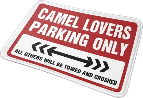 Vista 2 de Welcome Mat Outdoor Funny Camel Lovers Parking Only Rug Bar Decor for Home Mat Shoes (Size : 65X90CM)