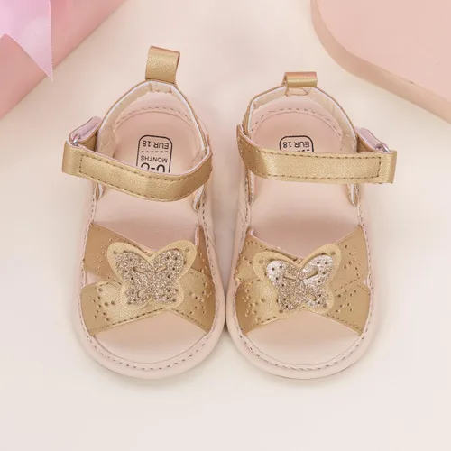 Vista 135 de Meckior Sandalias de verano con punta abierta y suave de piel sintética para bebés y niñas pequeñas