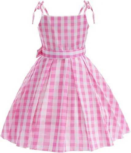 Vista 2 de Disfraz rosa para niñas, disfraz de Halloween, cosplay, fiesta de cumpleaños con accesorios