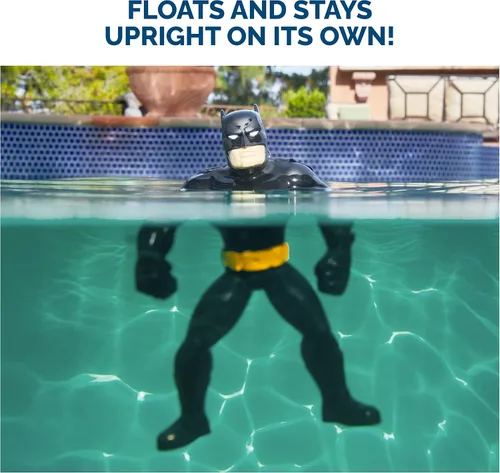 Vista 3 de SwimWays DC Batman - Figuras flotantes, accesorios de piscina y juguetes de piscina para niños, suministros de fiesta de Batman y juguetes acuáticos