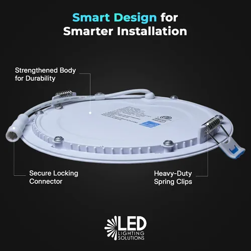 Vista 8 de LED & Lighting Solutions Luces empotrables regulables ultra delgadas de 4 pulgadas, 9W 720 lúmenes, CCT seleccionable 2700K-6000K, luz de techo de 4