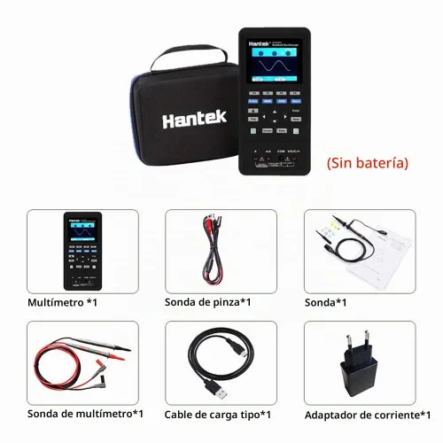 Vista 8 de Hantek 2C42 Osciloscopio Digital Multímetro USB Portátil 2 Canales 40MHz 250MSa/s Multifunción Tester
