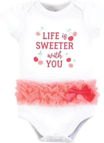 Vista 254 de Hudson Baby baby-girls Cotton Bodysuits 3-pack