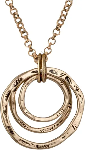 Vista 9 de SPUNKYsoul Collar con colgante de 3 círculos, joyería en capas de cobre