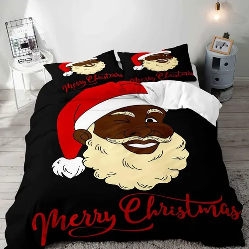 Vista 16 de LUVIVIHOME 2 piezas de funda de edredón de Navidad, juego de ropa de cama individual, ropa de cama rústica de cabaña, colcha de Navidad y Día