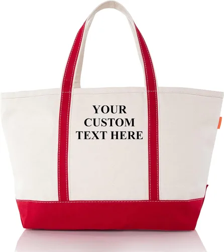 Vista 17 de CB STATION Bolso grande clásico – Bolsa de lona para mujer – Diseño multicolor, perfecta para viajes y compras En blanco: azul bebé