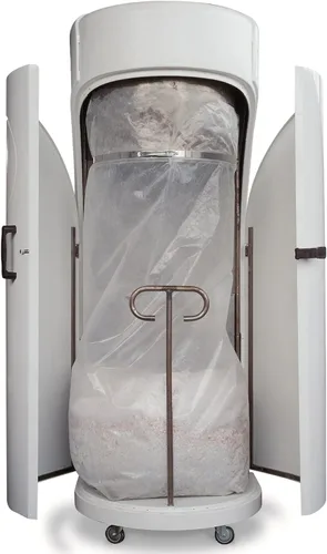 Vista 4 de KOBRA Cyclone trituradora industrial multifunción de corte transversal grande, con apagado automático con luz indicadora de bolsa completa, 5