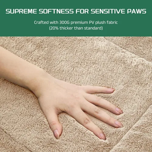 Vista 3 de Tapete de cama lavable para perros medianos y medianos, comodidad para todas las estaciones con franela ultrasuave y soporte resistente