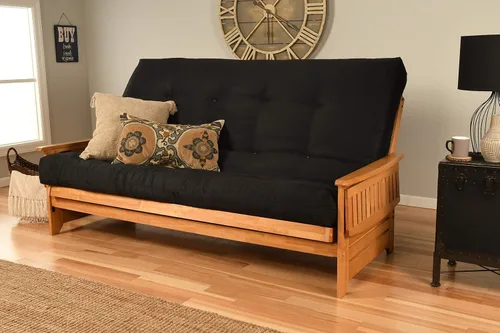 Vista 17 de Kodiak Furniture Phoenix Futon Set, Suede Black, Queen