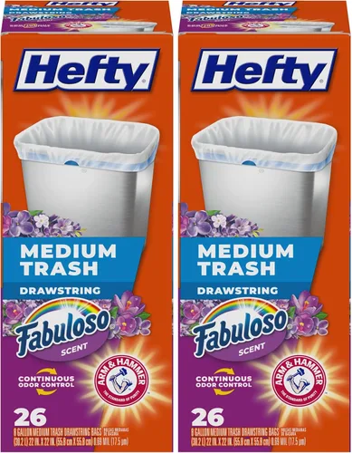 Vista 7 de Hefty Bolsas de basura medianas, aroma fabuloso, 8 galones, 26