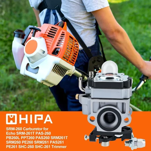 Vista 2 de Hipa SRM-260 Carburador para Echo SRM-261T PAS-260 PB260L PPT260 PAS260 SRM261T SRM260 PE260 SRM260 SRM261 PAS261 PE261 SHC-260 SHC-261 Piezas
