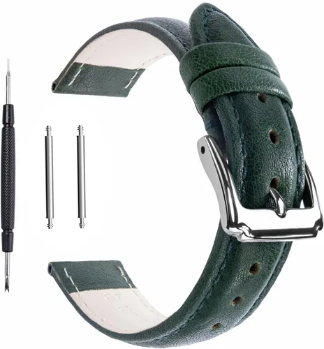 Vista 13 de Correa de reloj de 18, 20, 22 mm de piel de vacuno, extra suave, para hombres y mujeres