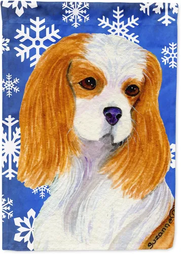 Vista 50 de Caroline's Treasures SC9374GF Bulldog English Snow flakes Holiday Garden Flag Buzón Bandera decorativa para patio exterior, patio, obras de arte
