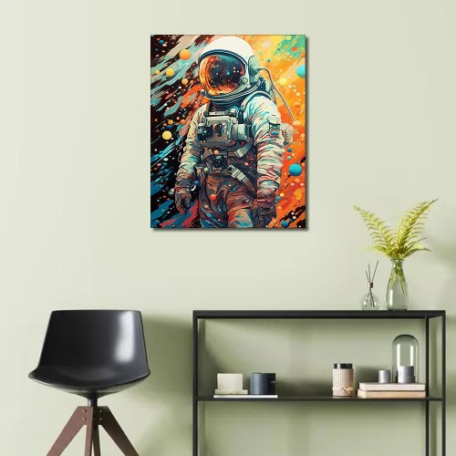 Vista 2 de TUMOVO Pintura por números para adultos y niños – Kit de pintura acrílica de astronauta colorido, 16 x 20 pulgadas