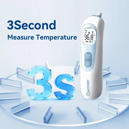Vista 4 de Berrcom Termómetro digital de oído con punta térmica para todas las edades Azul
