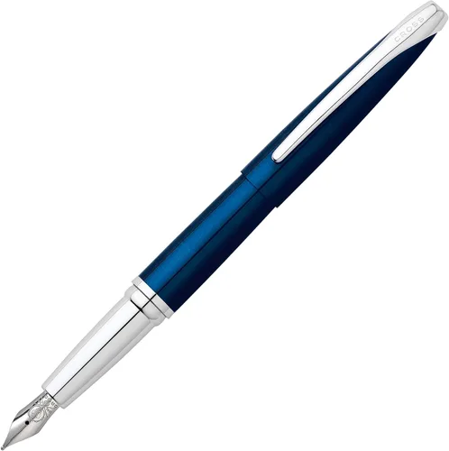 Vista 16 de Cross Pluma Fuente Recargable ATX Presentada en una Caja de Regalo de Lujo - Punta Media, Tinta Negra, Basalto Negro Refillable Fountain Pen