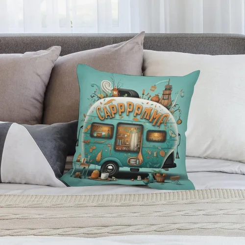 Vista 7 de Fundas de almohada estilo campista con diseño de casa rural, estilo campista, estilo vintage, cuadrada, para sofá, sala de estar, dormitorio