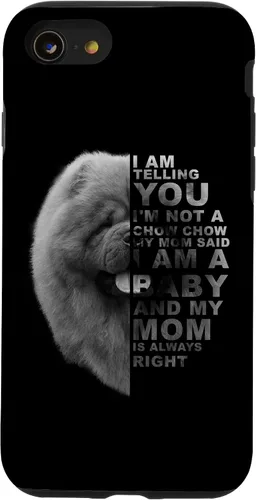 Vista 17 de Funda para iPhone 12 mini My Mom Said I am a Baby Chow Dog Mommy Mother Day