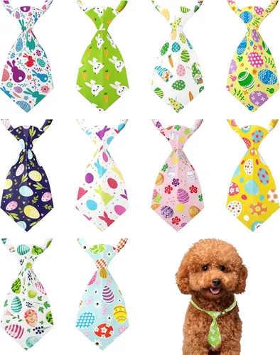 Vista 67 de PET SHOW Paquete de 10 corbatas para perros de feliz cumpleaños, XS