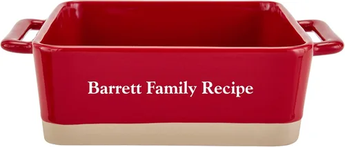 Vista 7 de Let's Make Memories Plato para hornear personalizado – Cazuela rectangular para hornear – Plato de horno de gres Kickasserole – Día de la Madre