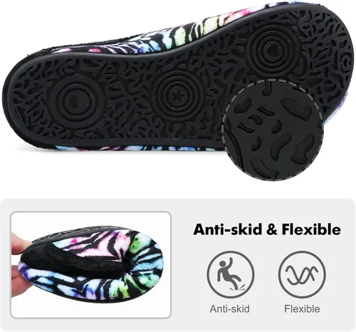 Vista 4 de XIHALOOK Pantuflas de casa para mujeres y hombres, zapatos cómodos con suela de goma suave para interiores y exteriores