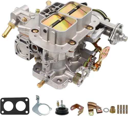 Vista 4 de Carburador de 2 barriles 38/38 para Weber 38 x 38 4 CYL estrangulador eléctrico compatible con BMW VW Ford Jeep Toyota Pickup, para Fiat Renault