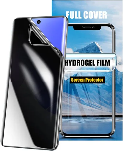 Vista 9 de LOOKSEVEN Paquete de 2 películas de hidrogel de privacidad para Samsung Galaxy Note 8, protector de pantalla de TPU suave transparente de alta