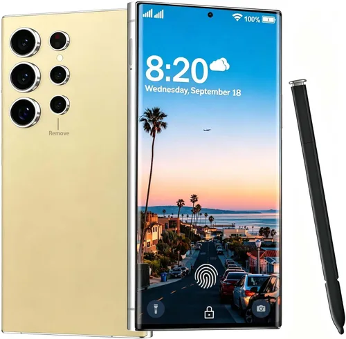 Vista 13 de Teléfonos C24 Ultra Desbloqueados Android 14 Smartphone 8GB+256GB (color anaranjado (Orange Color)