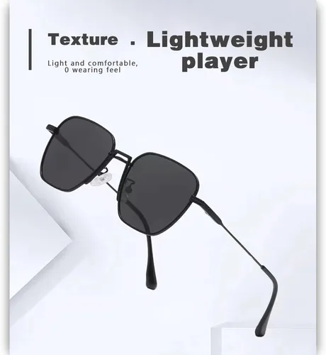 Vista 7 de WUHUAISH Lentes de sol polarizados para hombres y mujeres, lentes de sol ligeros táctiles para hombre, a la moda, gafas de sol clásicas