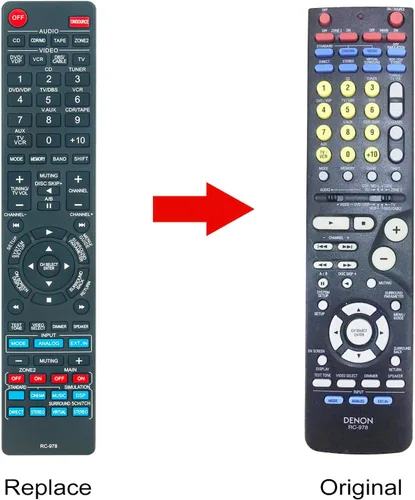 Vista 4 de AULCMEET RC-978 Nuevo control remoto de repuesto para Denon Audio Video AV A/V receptor AVC-1590 AVR-1905 AVR-1906 AVR-785 AVC1590 AVR1905 AVR1906