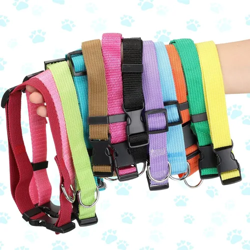 Vista 4 de Buryeah 12 collares de perro a granel para cachorros, de nailon ajustable para perros pequeños y medianos con hebilla de seguridad para perros