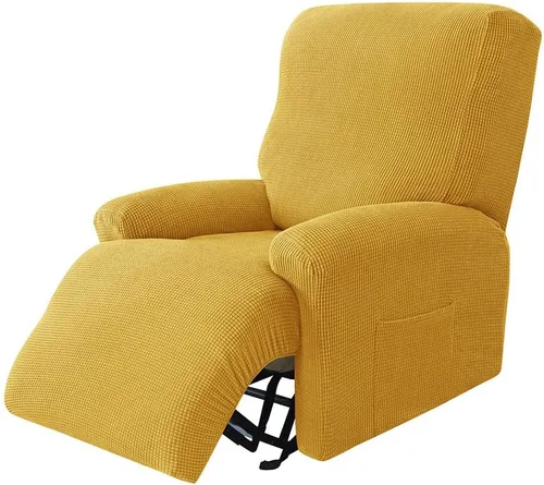 Vista 10 de LazyBoy - Funda de sofá reclinable jacquard, fundas elásticas antideslizantes para sillas reclinables, 4 piezas, protector de muebles para sillón