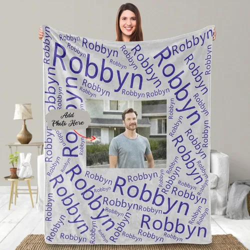 Vista 4 de UFOORO Regalos de cumpleaños para mujeres, manta personalizada, regalos para él, nombre y foto personalizados, regalos para mamá, regalos
