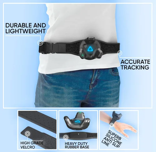 Vista 3 de Skywin VR Tracker Belt & VR Tracker Straps for HTC Vive System, 2 Pack Adjustable Belt and Hand Straps for VR Full Body Tracking