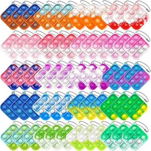 Vista 8 de Paquete de 24 huevos de Pascua precargados con mini llavero Pop Fidget, huevos de Pascua rellenos para niños y niñas, cesta de Pascua, regalos