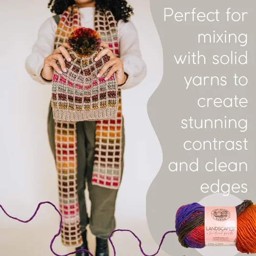 Vista 5 de Lion Brand Yarn - Hilo Landscapes (1 madeja), Desert Spring