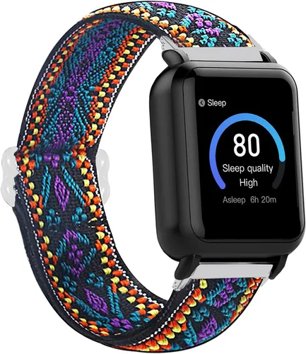 Vista 10 de Lamshaw Correa de repuesto ajustable de nailon elástico compatible con 3Plus Vibe Plus Vibe Plus + Smartwatch