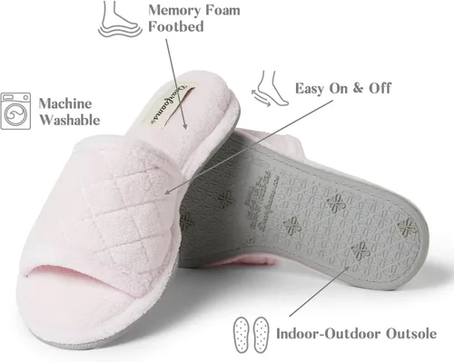 Vista 3 de Dearfoams Beatrice Terry Side Gore - Pantuflas para mujer